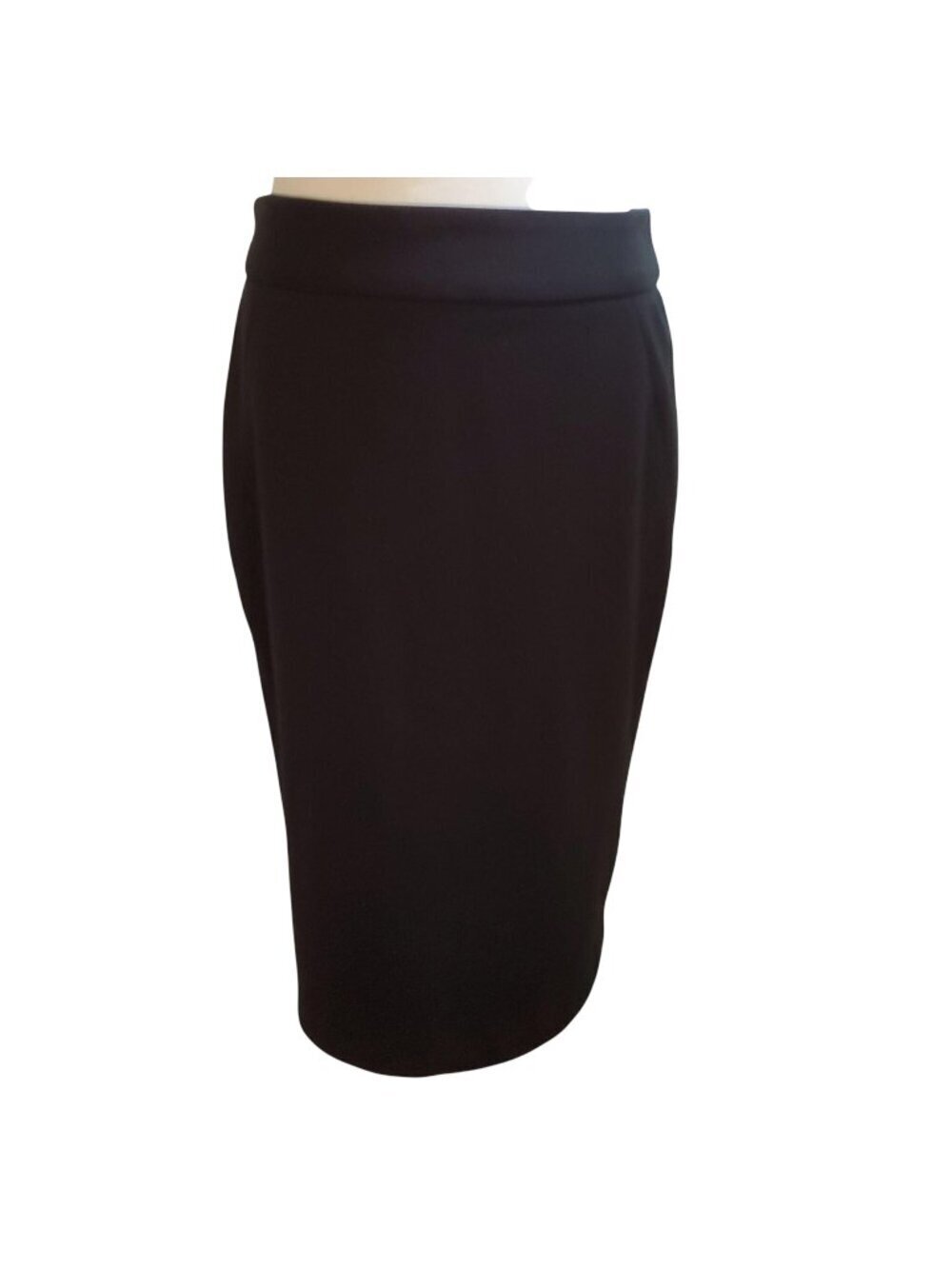 Adrienne Vittadini Black Pencil Skirt Women 4 Stretch Knit Career Classic NEW